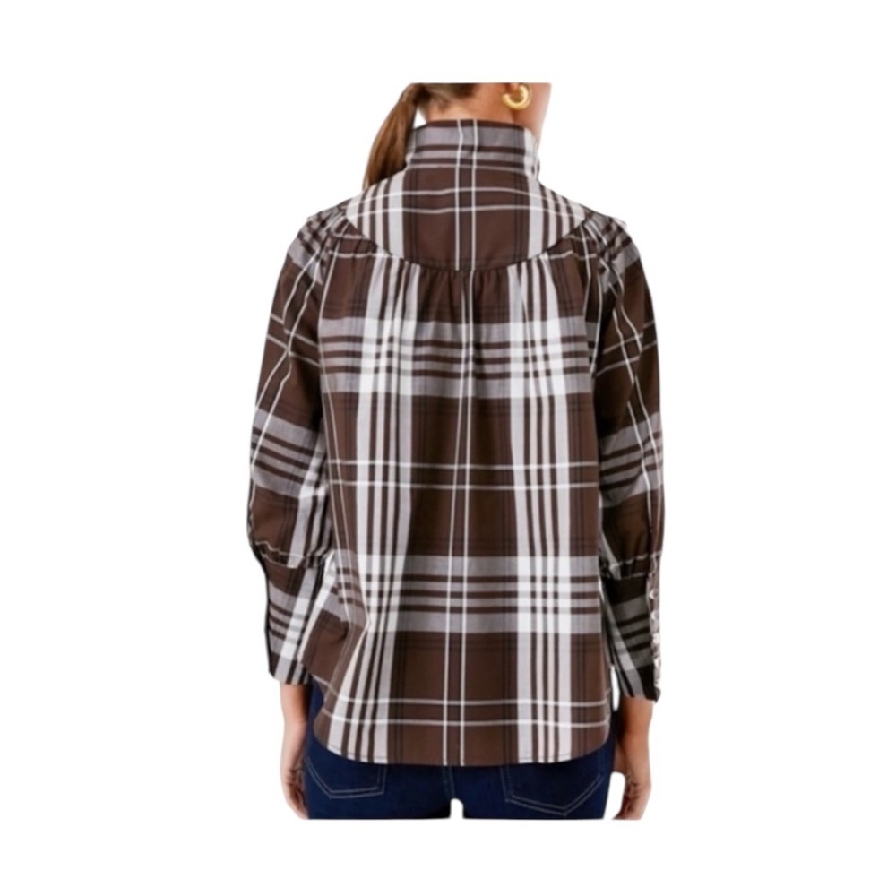 Tuckernuck Cedar Corrigan Plaid Blouse Size S - Picture 2 of 7